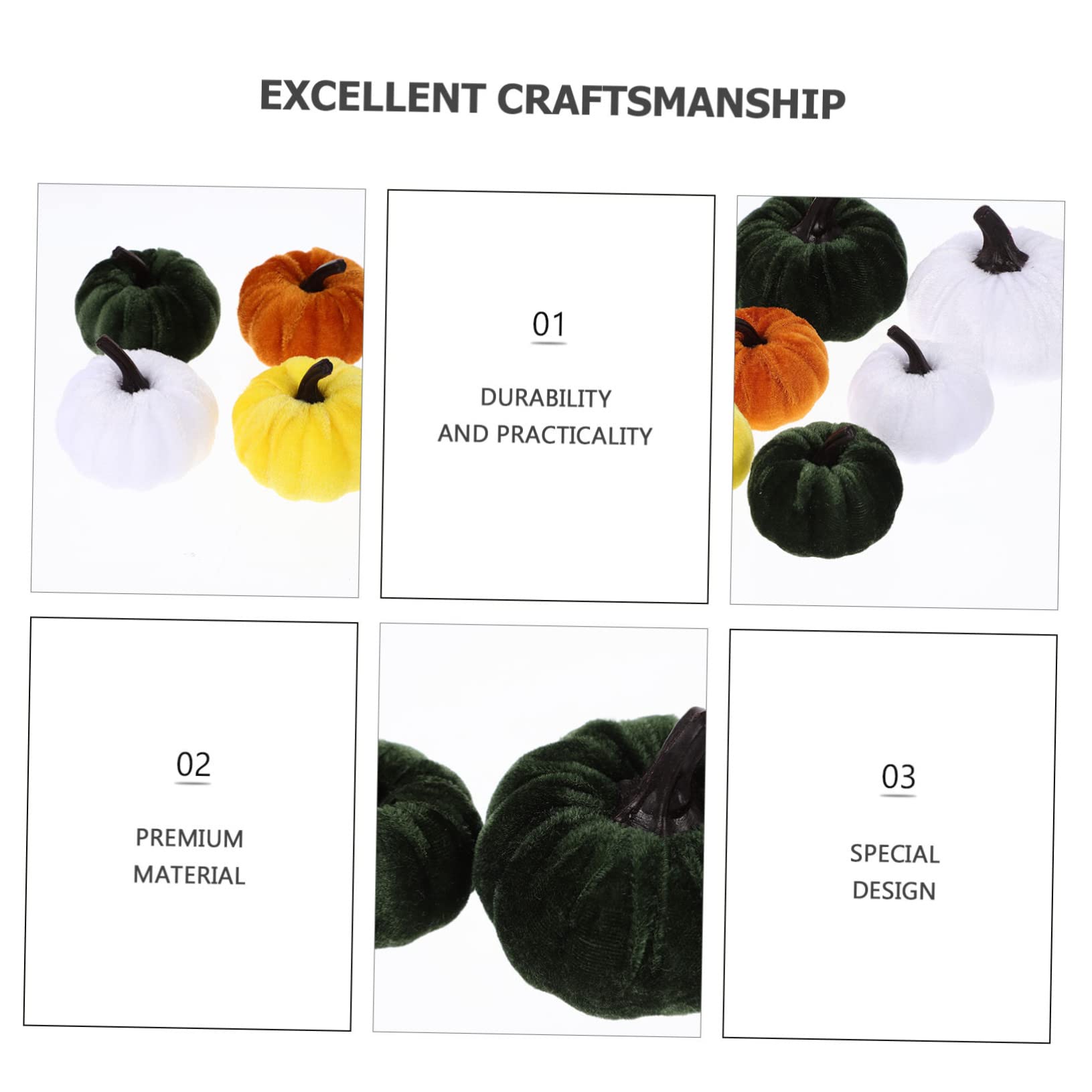 TOPBATHY 3 Set Di Decorazioni Di Zucca Realistiche Zucche Da Festival Statue Di Zucca Artificiali Design Delicato Per Tavolo Da Pranzo Con Finestra 15 Pezzi * 3