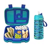 Kids Prints Lunch Box Kids Water Bottle - New & Improved 2023 &lpar;Sharks&rpar;