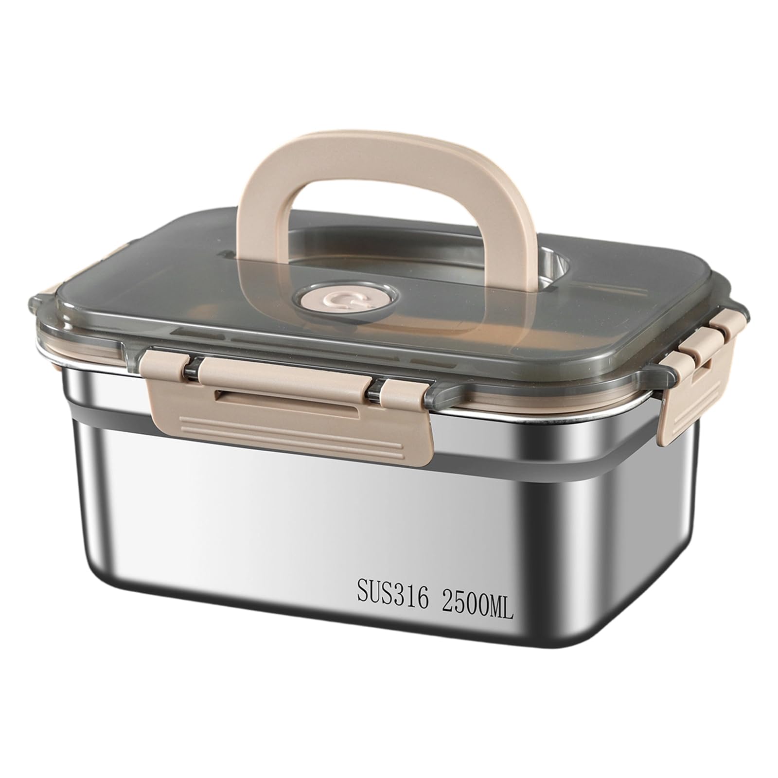 Qusinfc Stainless Steel Food Storage Container Box with Leak Proof Lid and Handle for Lunch Meal Preps and Fridge Organization Dishwasher Safe