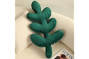 Green Leaf Shaped Pillow
