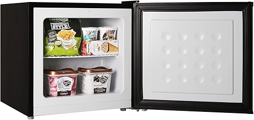 Miniatura 9 de R.W.FLAME - Congelador compacto vertical de 1.2 pies cúbicos, independiente, con estante removible, una sola puerta, control de temperatura