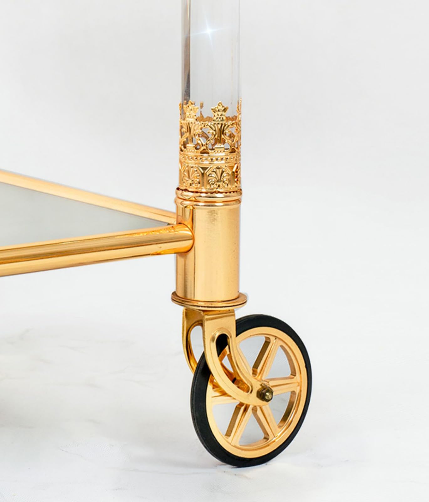 Carrito rodante con ruedas, carrito utilitario de 3 niveles, carrito de almacenamiento móvil para hotel, restaurante, sala de estar, organización de cocina y exhibición