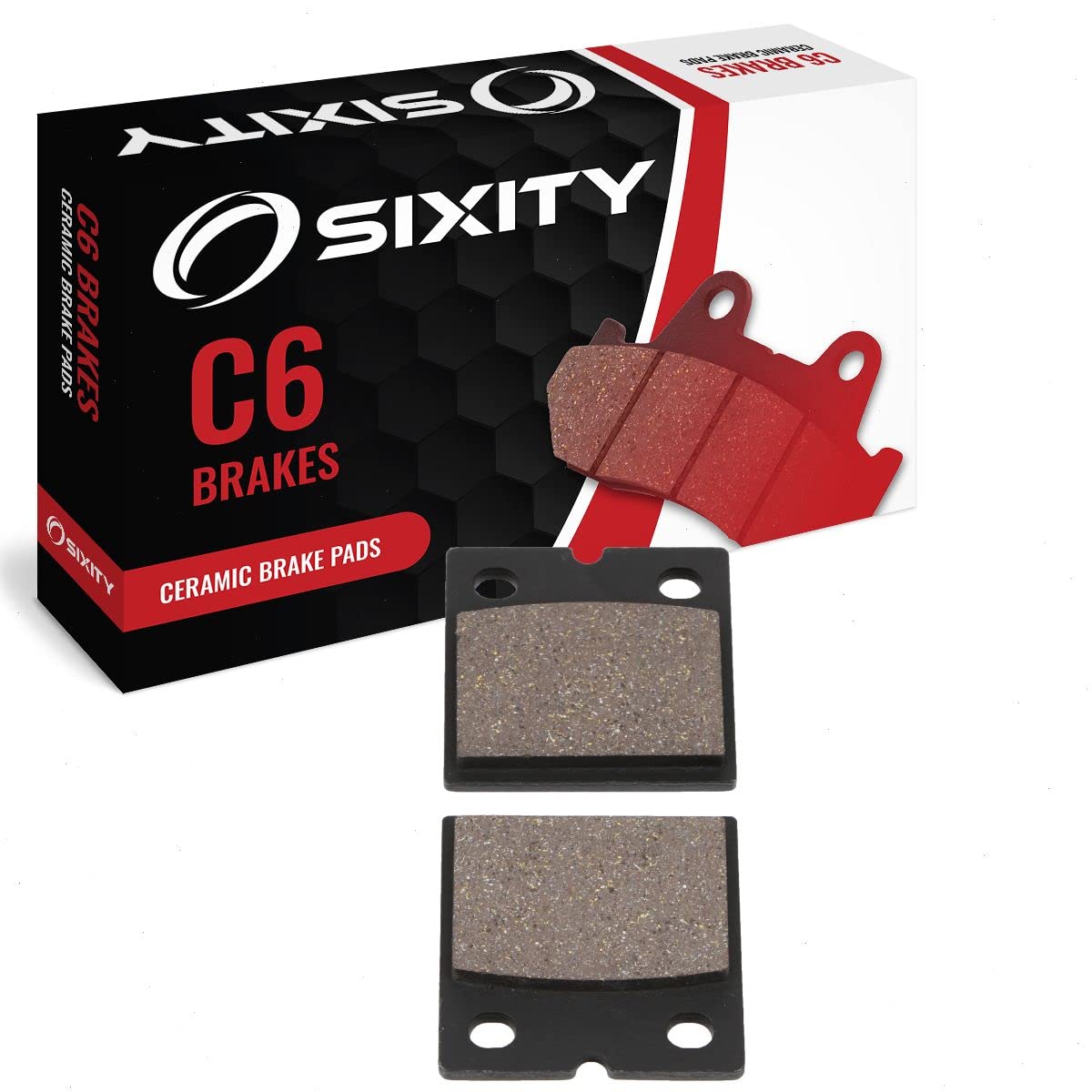 Sixity C6 Rear Ceramic Brake Pads compatible with BMW K1200RS 2001-2005 Complete Set