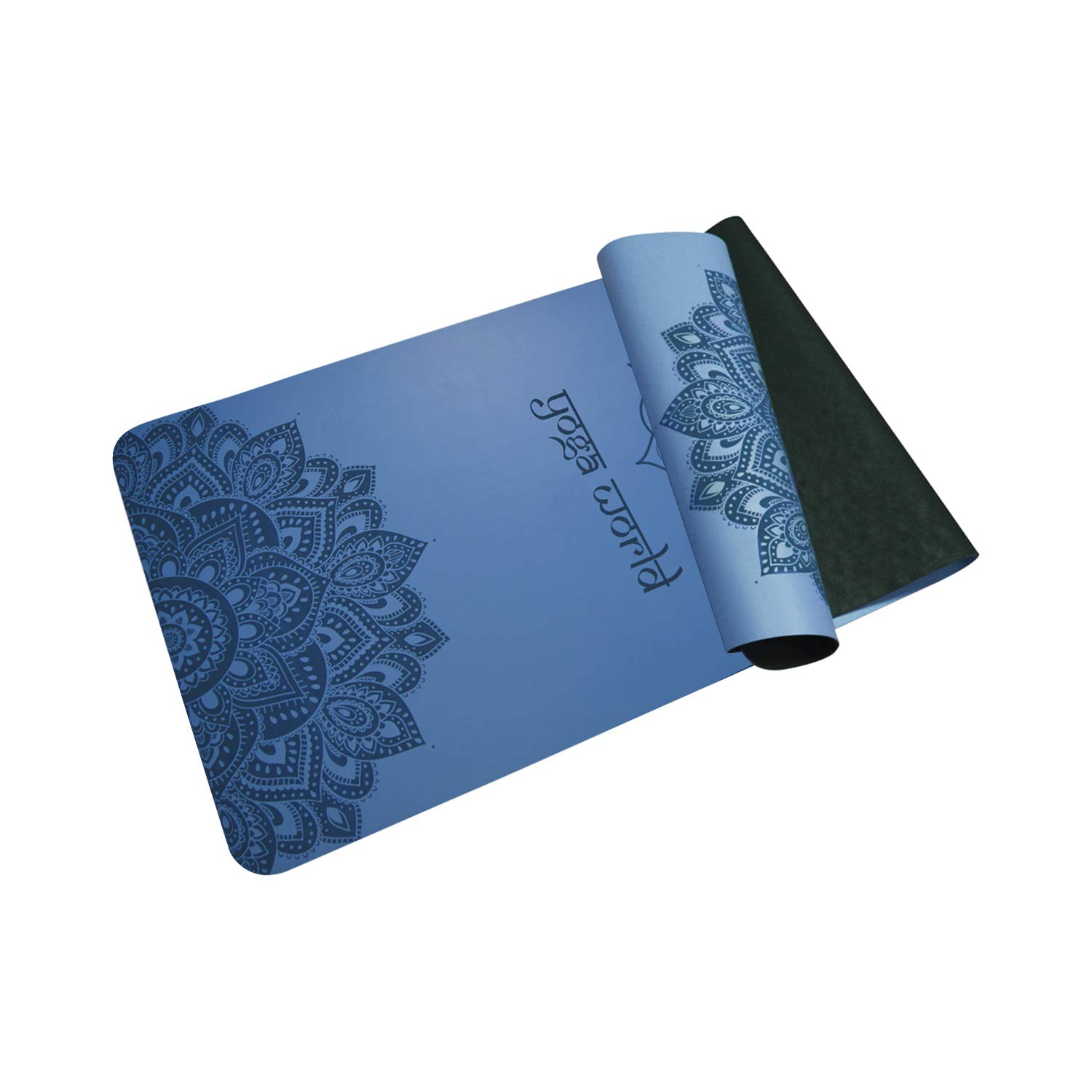 Yoga World Esterilla de yoga Mandala – antideslizante y antideslizante de goma TPE – suave, gruesa y duradera para ejercicios de pilates y entrenamiento en casa – Cojín ecológico biodegradable