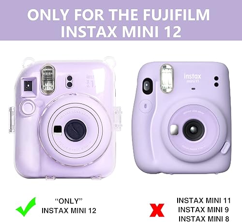 Miniatura 5 de Funda transparente para cámara Fujifilm Instax Mini 12 de película instantánea con bolsillo para fotos mejorado con capacidad para 10 películas en
