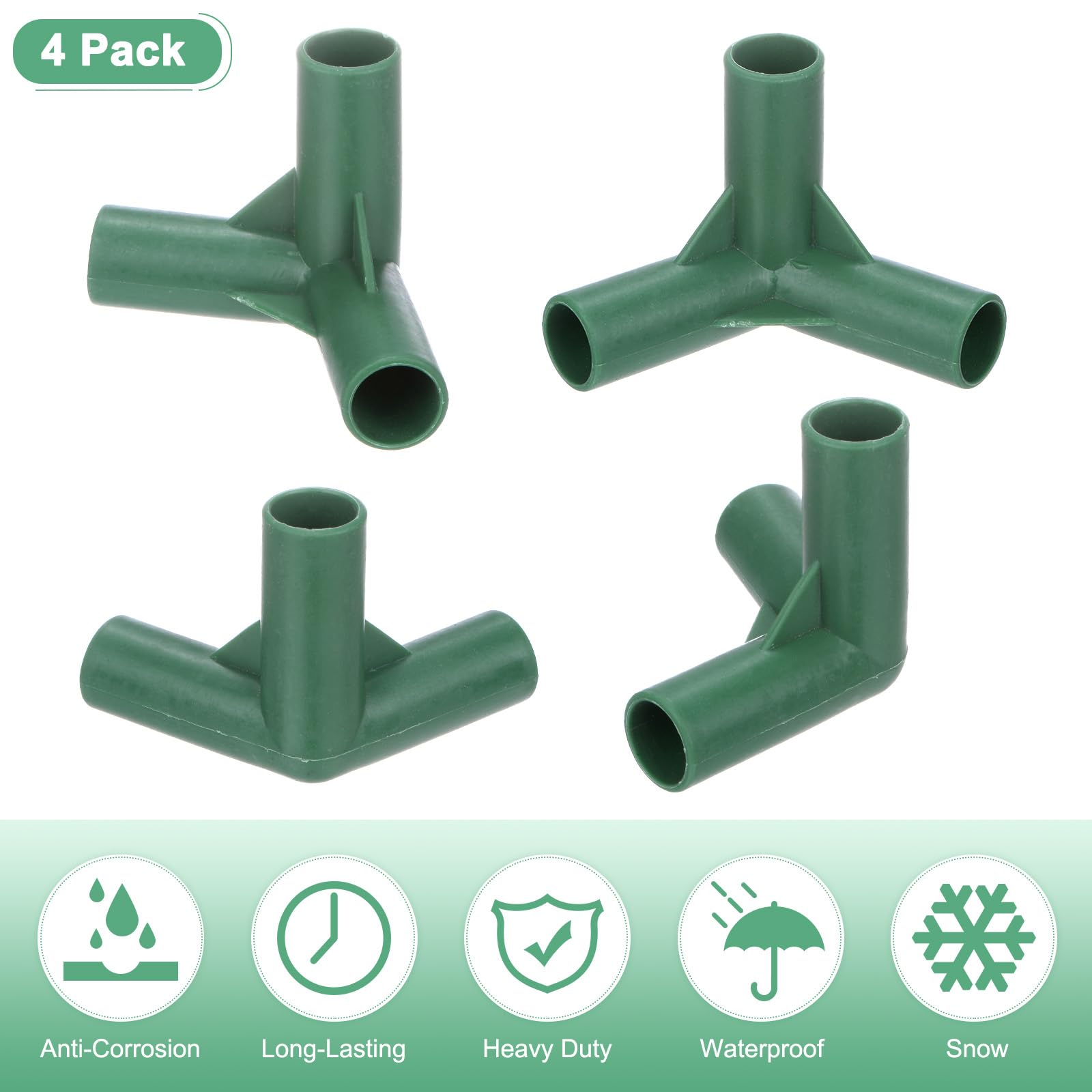 M METERXITY 4 Pcs 16mm Greenhouse Frame Building Connectors - Image 2