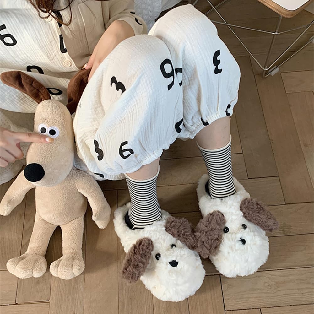 XIXITIAO Cute Animal Slippers,Fuzzy Cartoon Kawaii Whale Slippers,Plush House Shoesfor Women Men Indoor Fluffy Winter Slides - Image 4