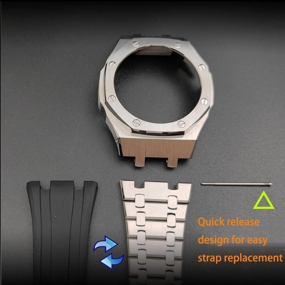 Metal Watch Bezel Band Mod Kit，For GA2110 GM2100 Stainless Steel Watch Case silicone Replacement Accessories