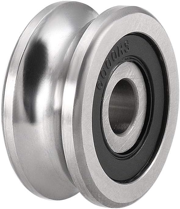 uxcell SG25 Deep U Groove Ball Track Guide Bearing 8mmx30mmx14mm Double Sealed (GCr15) Chrome Steel Bearing