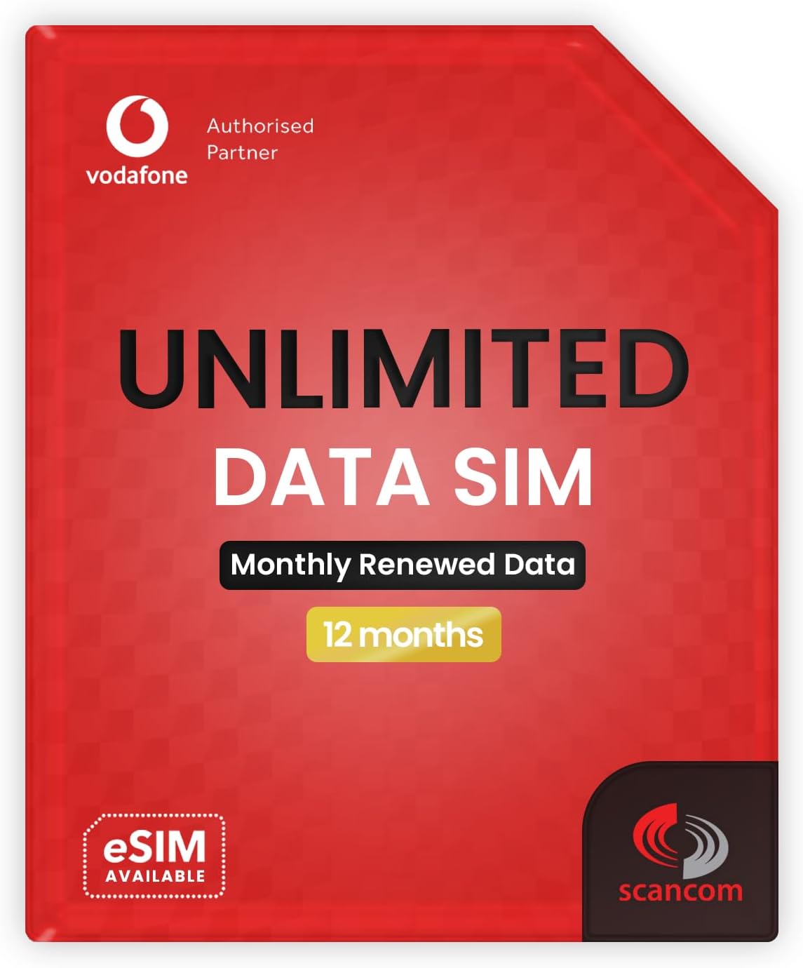 Vodafone 5G Unlimited Preloaded Data Sim. Perfect for unlocked Phones, Routers, Tablets and Wifi Dongles - Activate anytime when you receive the SIM - Choose your Data Duration (12 Months)