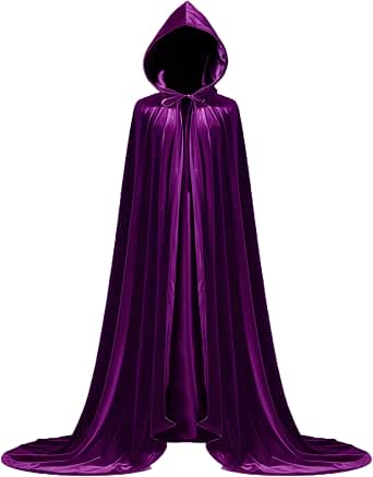 Unisex Velvet Hooded Cloak for Halloween and Cosplay