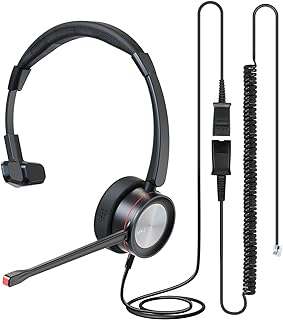 Telehone Headset for Cisco IP Phone, Wired Headphone with Microphone Noise Cancelling, Office Phone Headset with RJ9 Jack for Cisco CP-7821 7841 7861 7942G 7945G 7960G 7965G 7970G 8841 8865 9975