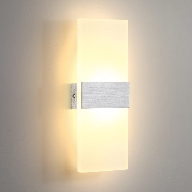 LED Wall Light Up Down Wall Lamp Modern Acrylic Wall Lights Sconce for Living Room Lights Bedrooms Lamps Corridor Wall Lighting 12W Warm White