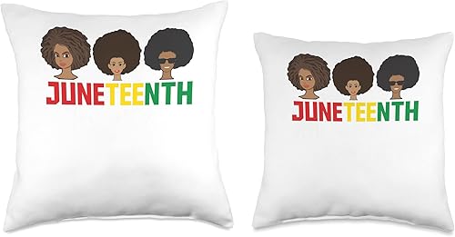 Miniatura 3 de Black Juneteenth Women American African Pride Tee Girl Queen Black History Month Juneteenth Throw Pillow, 18x18, Multicolor