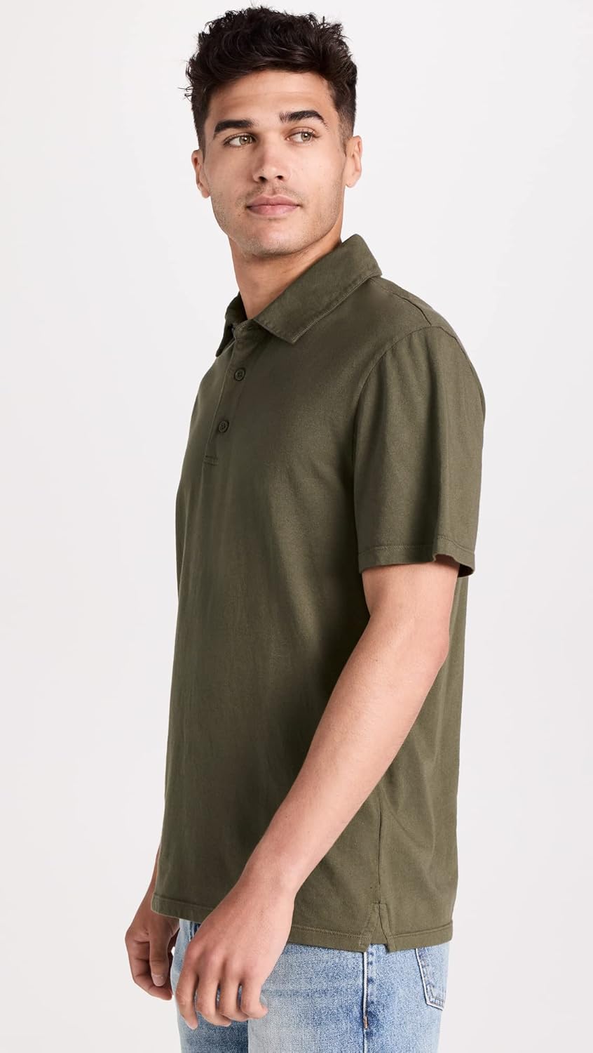 Vince Men's Garment Dye Short Sleeve Polo - Image 4