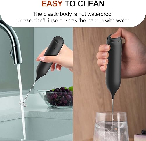 Miniatura 6 de Milk Boss - Espumador de leche recargable de mano con soporte: mini batidor de bebidas para lattes, matcha frappe, capuchino y chocolate caliente