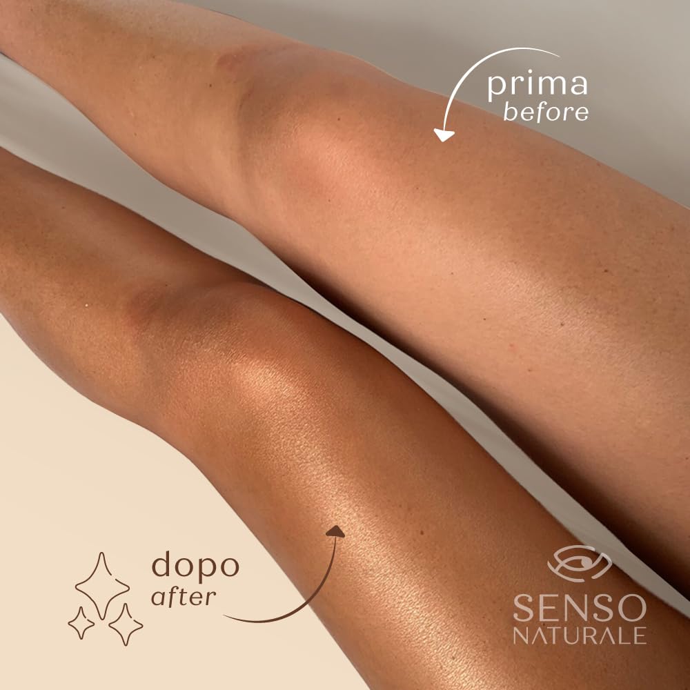 Senso Naturale Illuminating Solid Body Oil Bronze Gold, Tanning Cream with Shimmer Glitter - Image 4