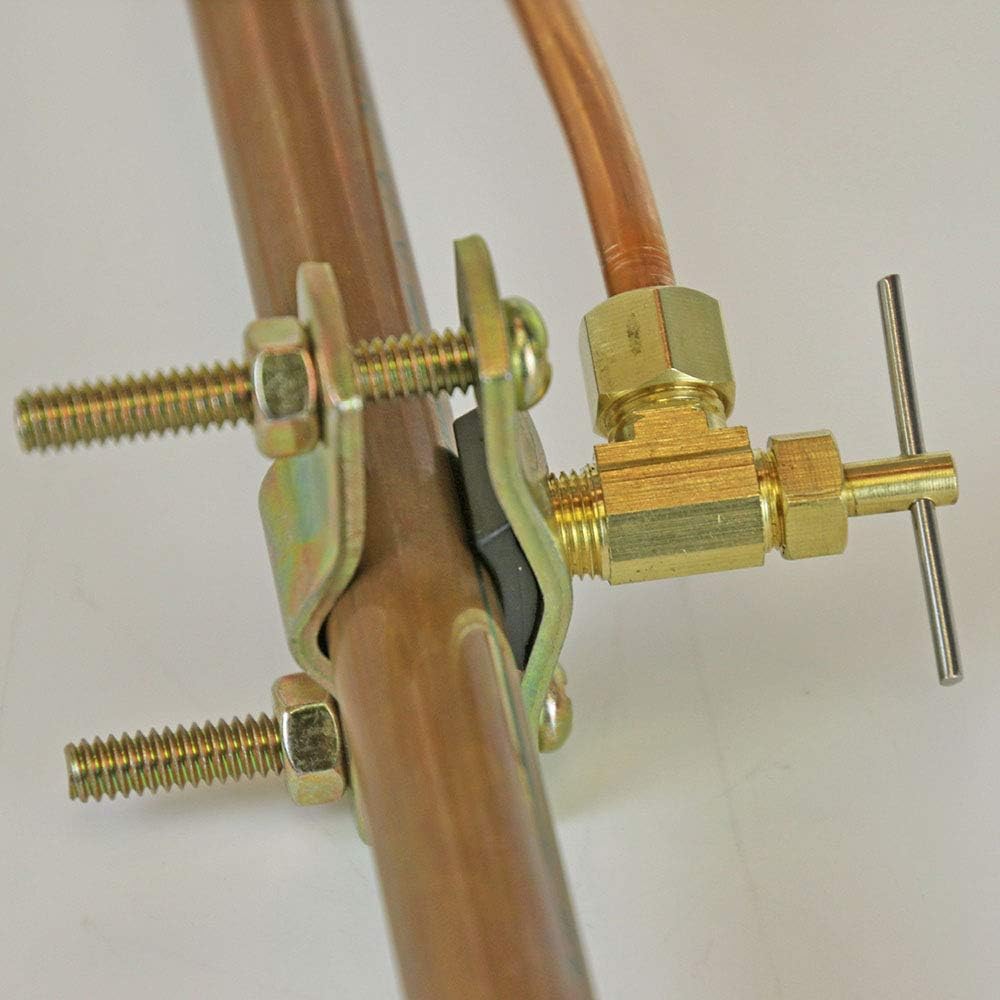 Certified Appliance Accessories Ice Maker Water Line, 15 Feet, PVC Core with Premium Braided Stainless Steel and EZ-FLO 1/4 Inch (OD) Self Tapping Saddle Valve, Brass, 65801LF