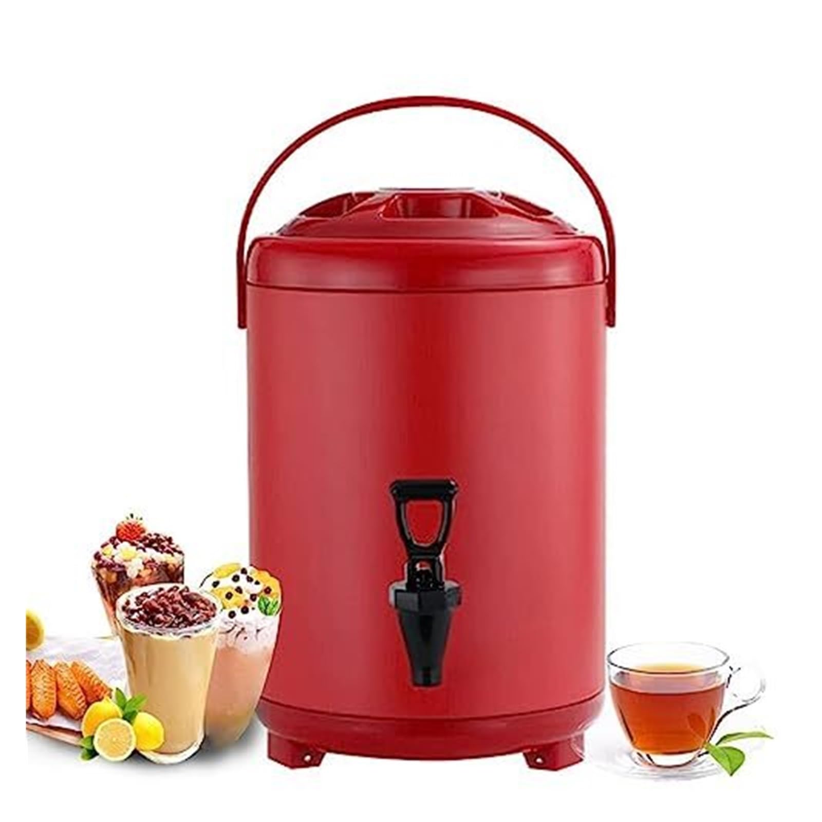 Dispensador de Agua Caliente y Fría Acero Inoxidable - Gran Capacidad (6L, 8L, 10L, 12L) para Fiesta, Oficina y Eventos - Grifo Antigoteo con Tapa Bloqueo