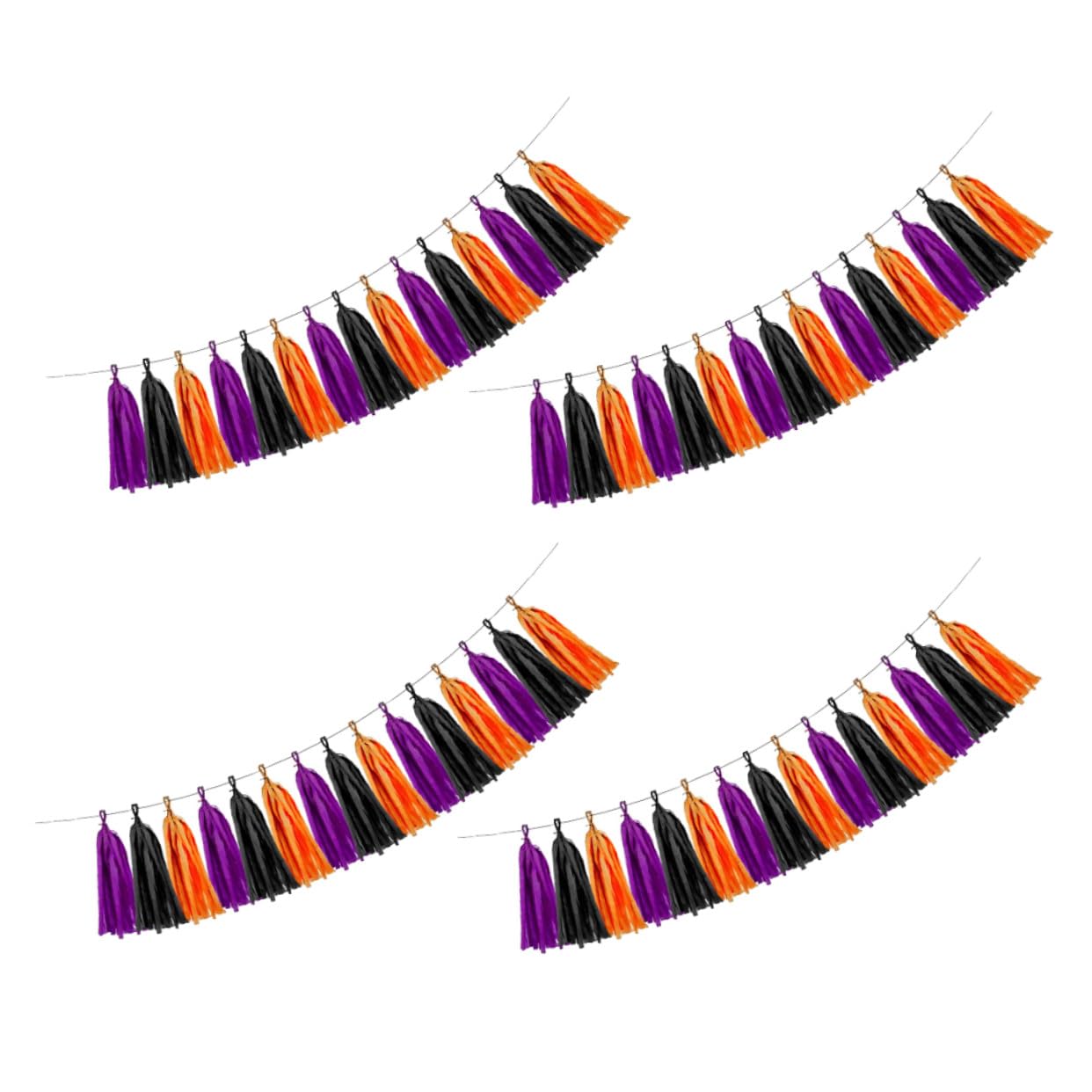 60 Piezas Guirnalda de Papel con Flecos Coloridos para Fiestas de Halloween Decoración Colgante Ligera y Reutilizable para Cumpleaños Bodas y Showers