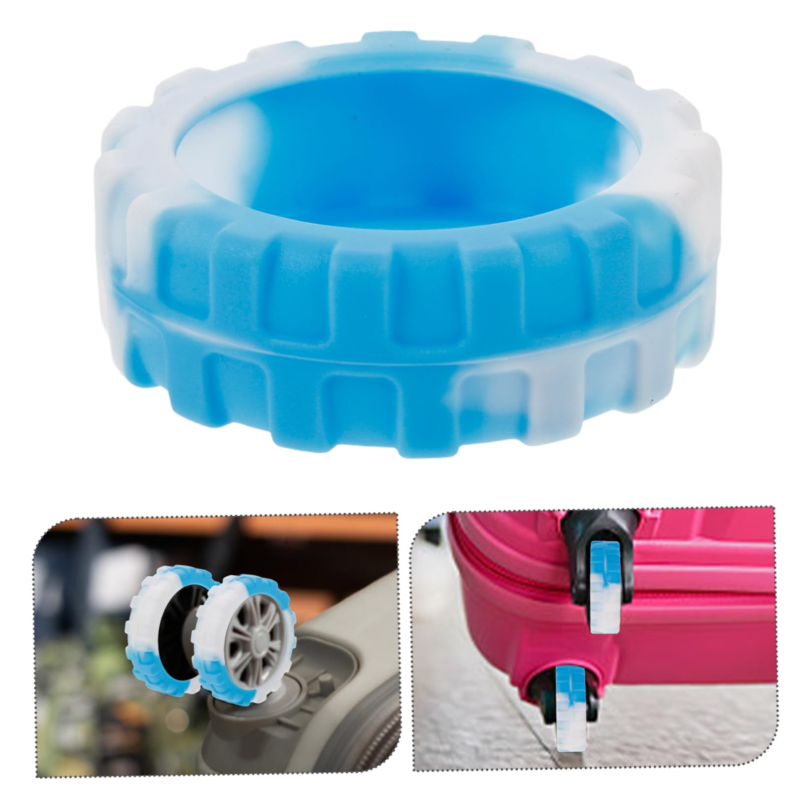SHERCHPRY 16 Piezas Maleta De Equipaje Almohadillas para Ruedas De Equipaje Cubiertas De Ruedas De Fundas para Pies De Maletas Cubierta De De Maleta Gel De Sílice