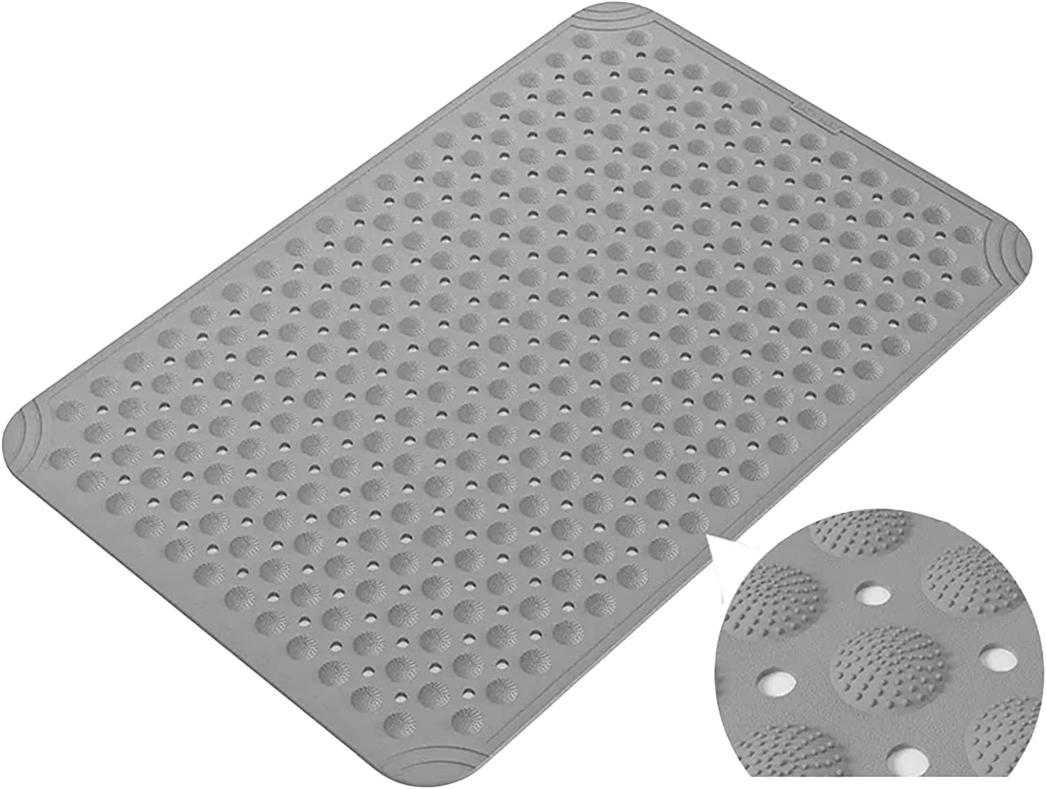 Alfombrilla de Ducha Antideslizante, Lavable a máquina. Alfombrilla de bañera Antideslizante, con Ventosa, para Ducha y Masaje (Color: 4, Tamaño: 120x80cm).