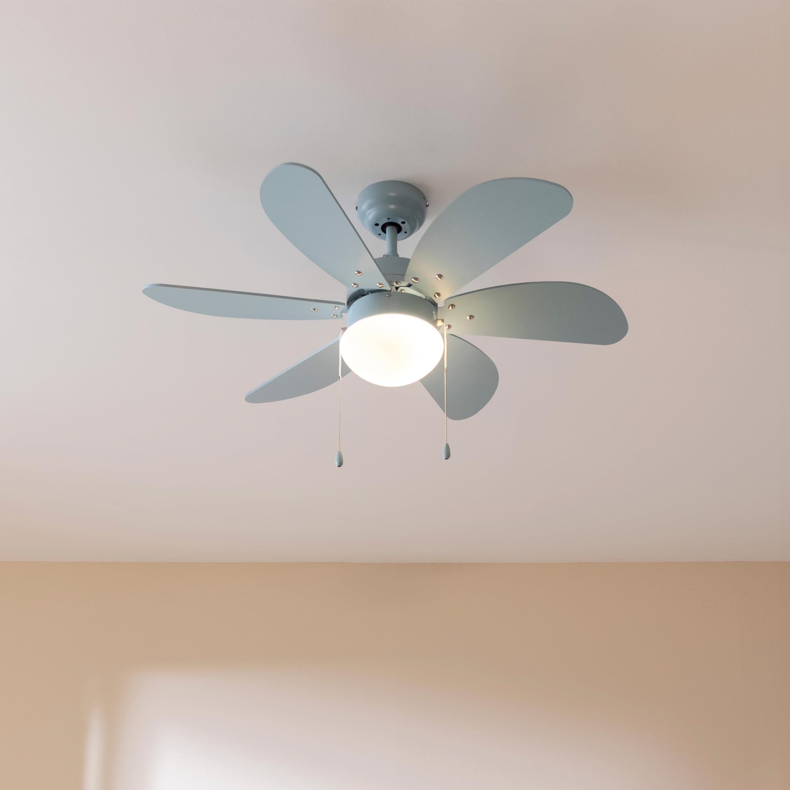 Cecotec EnergySilence Aero 3600 Vision Full Sky Deckenventilator mit Licht 50 W, 36", 3 Geschwindigkeiten, 6 umschaltbare Flügel, Winter-Sommer-Modus, einfache Bedienung, Ein/Aus, Kettenschalter