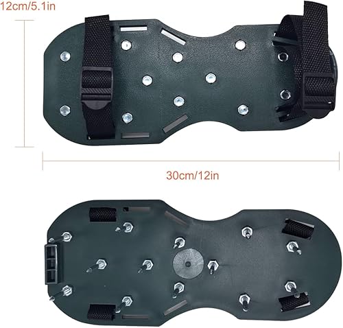 Miniatura 2 de Zeromall Zapatos aireadores de césped, zapatos con pinchos, herramienta aireadora de césped, zapatos de aireación para suelo epoxi, césped, patio,