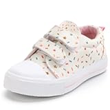 Toddler Sneakers for Boys and Girls Dual Hook and Loops Sneakers Baby Canvas Shoes