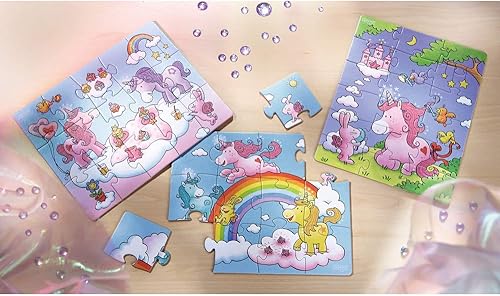 Miniatura 5 de HABA Unicorn Glitterluck - Juego de 3 rompecabezas