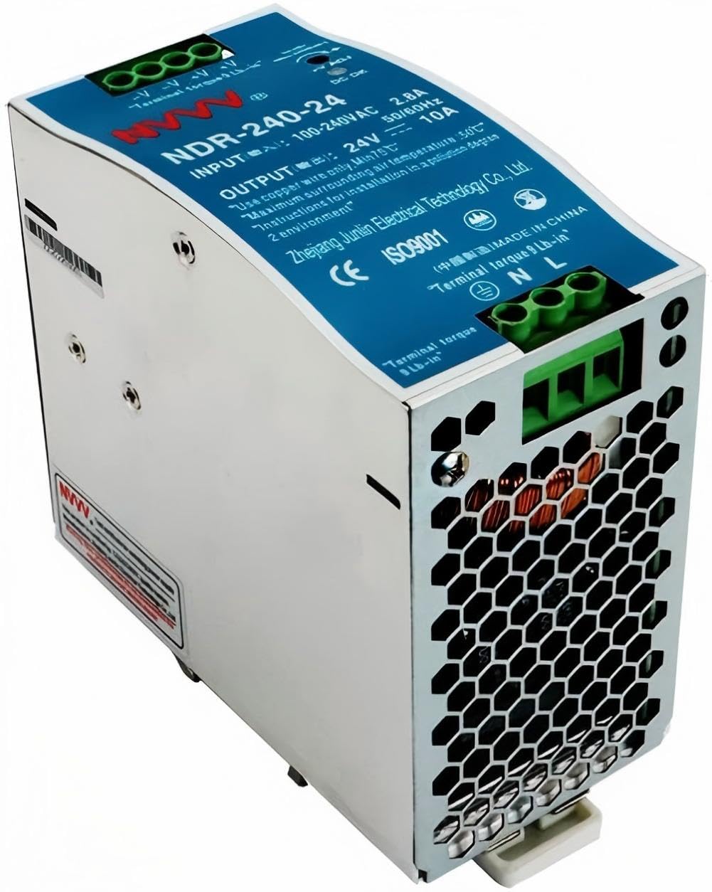 Alimentatore di rete per guida DIN industriale, 24 V, 10 Amp 240 W, 240 W, NDR-240 – 24