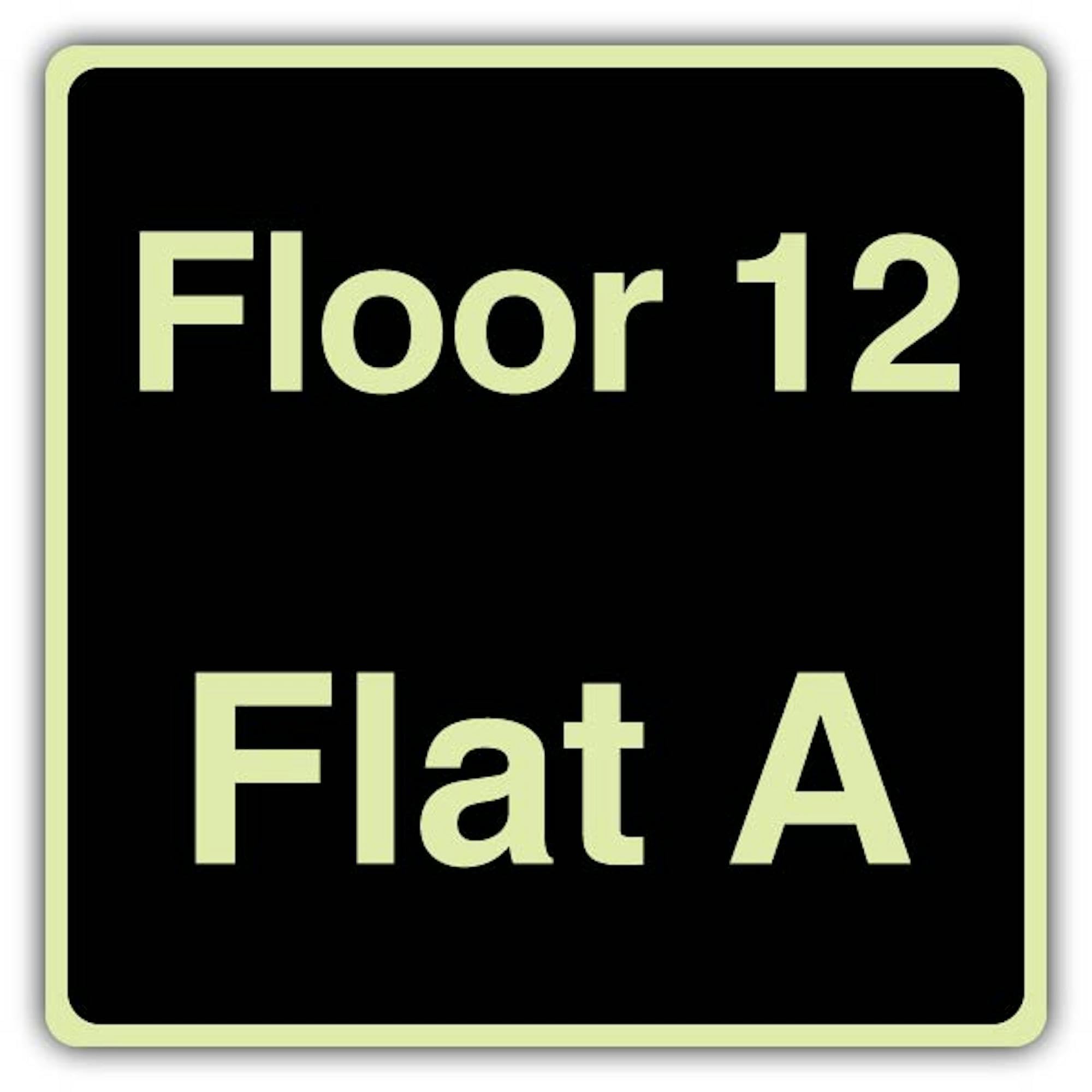 V Safety Floor 12 Flat A Schild – 300 x 300 mm – dreifach leuchtend, starr