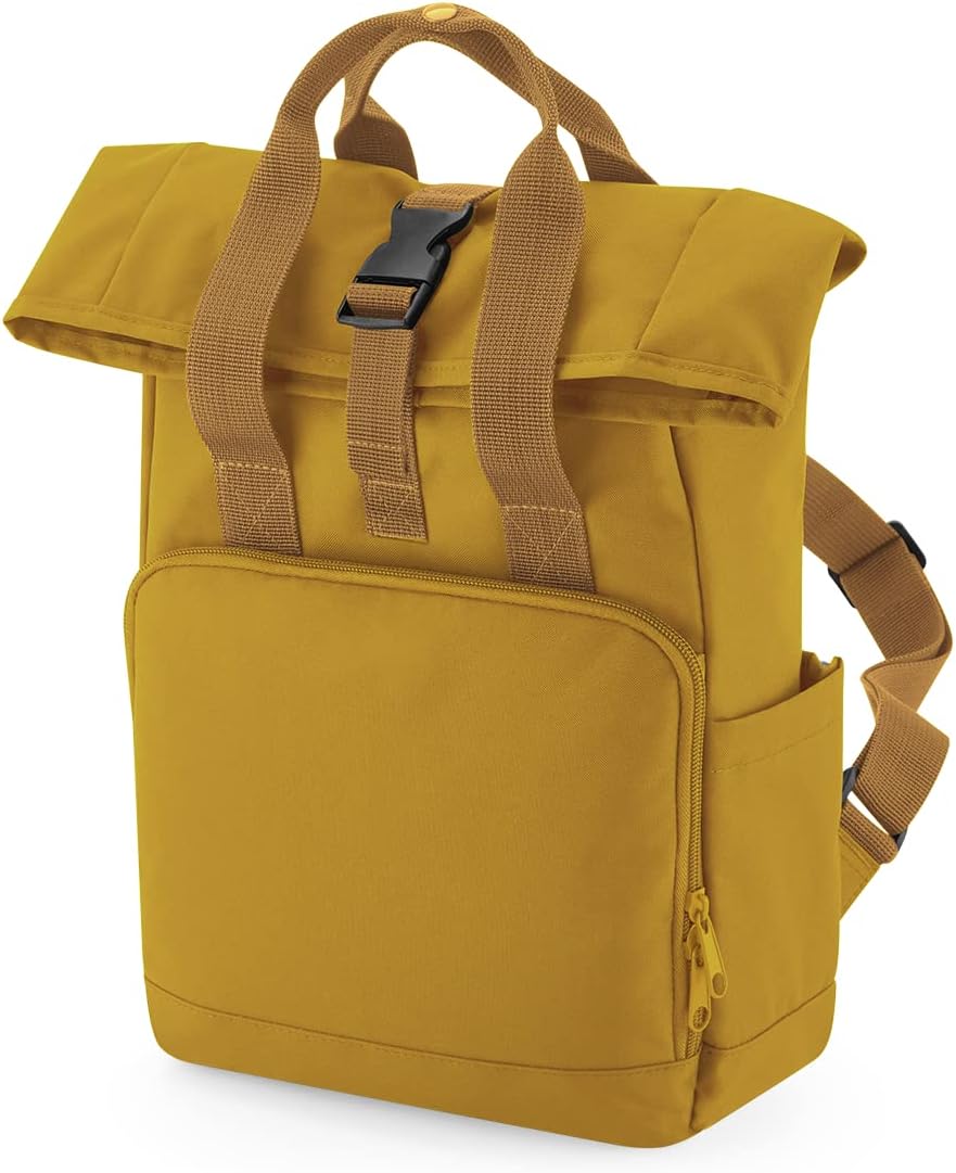 Bagbase Mini Recycled Twin Handle Knapsack (One Size) (Mustard Yellow)