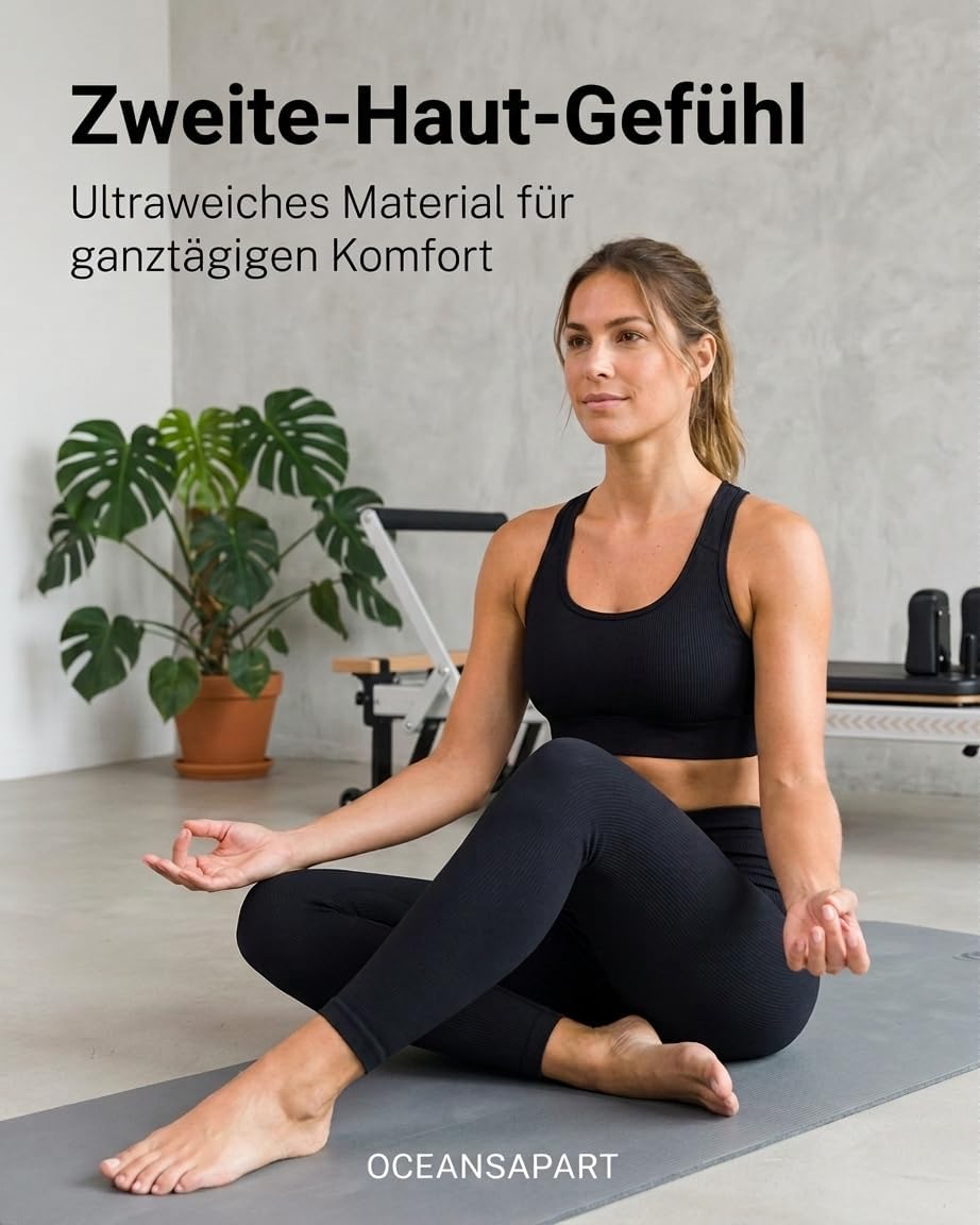 OCEANSAPART Leggings sportivi da donna Gianna Pant Fit a vita alta, opachi, a vita alta, traspiranti, comfort e flessibilità
