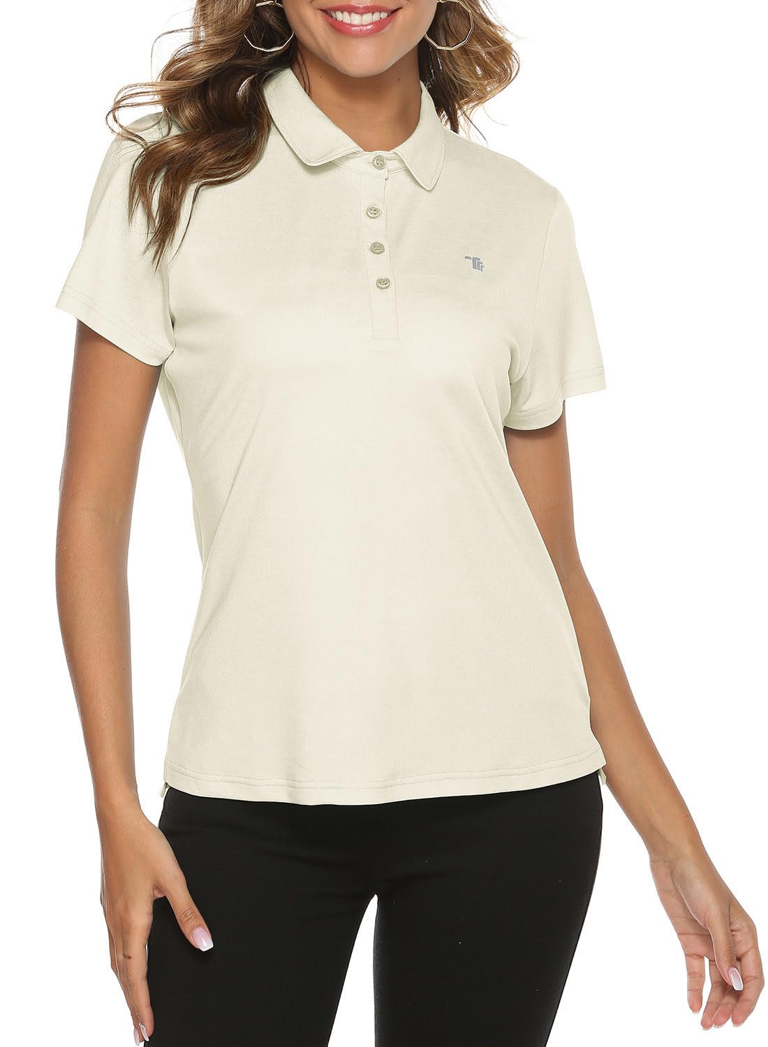 YSENTO Polo de golf à manches courtes pour femme - Séchage rapide - Respirant - Pour le sport, le tennis, les femmes