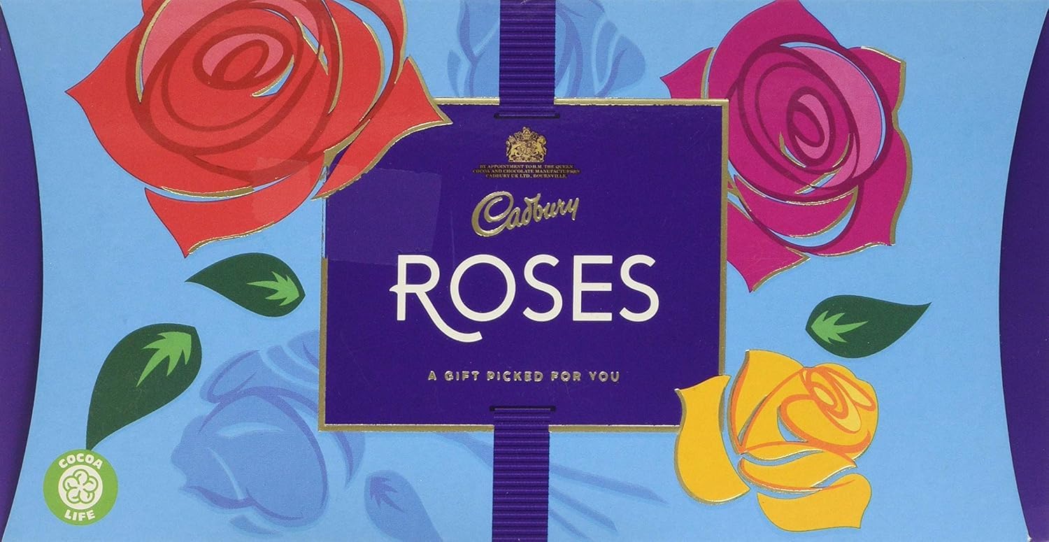 Cadbury Roses Chocolate Gift Carton, Assorted Miniature Milk Chocolates, Perfect for Gifting or Sharing, 275 g (Pack of 1)