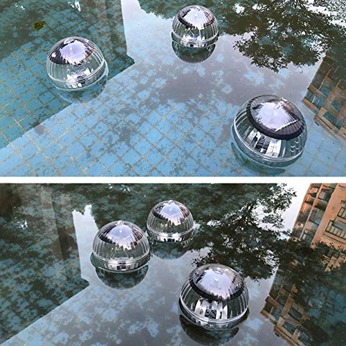 Ajcoflt Lâmpada solar de água flutuante para piscina com luz flutuante Lâmpada de decoração de jardi