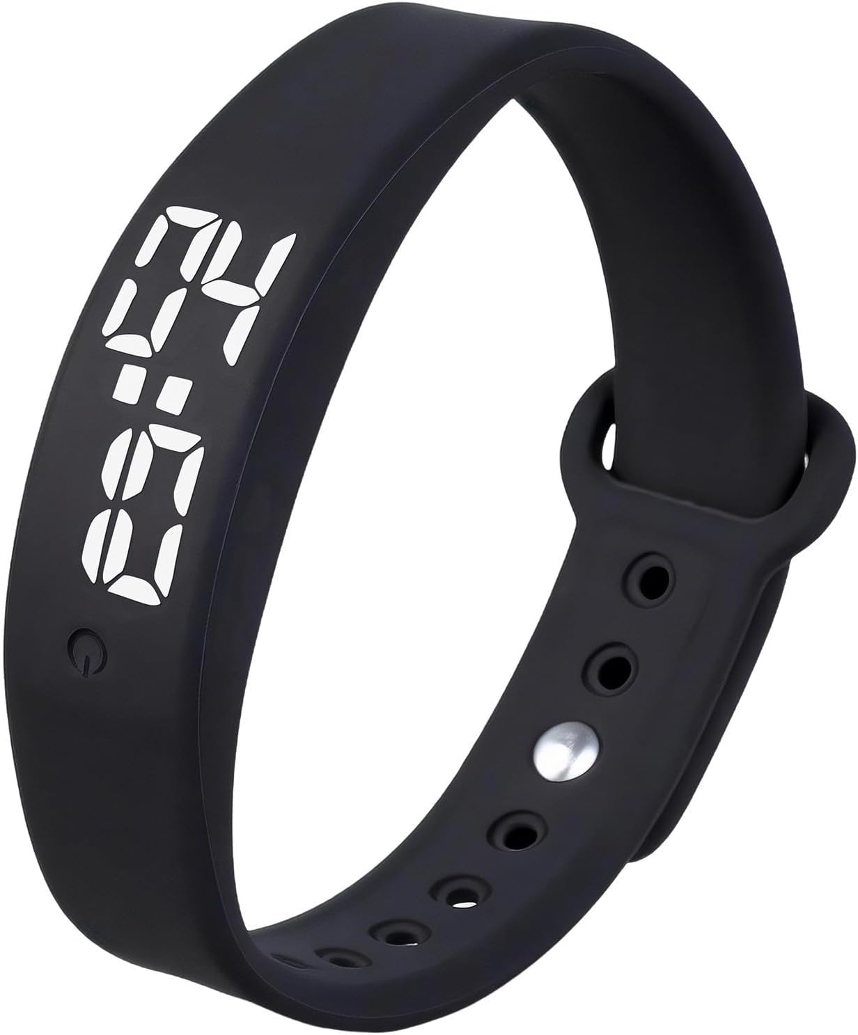 Smart Wristband USB 2.0 Black Silicone with LED Display