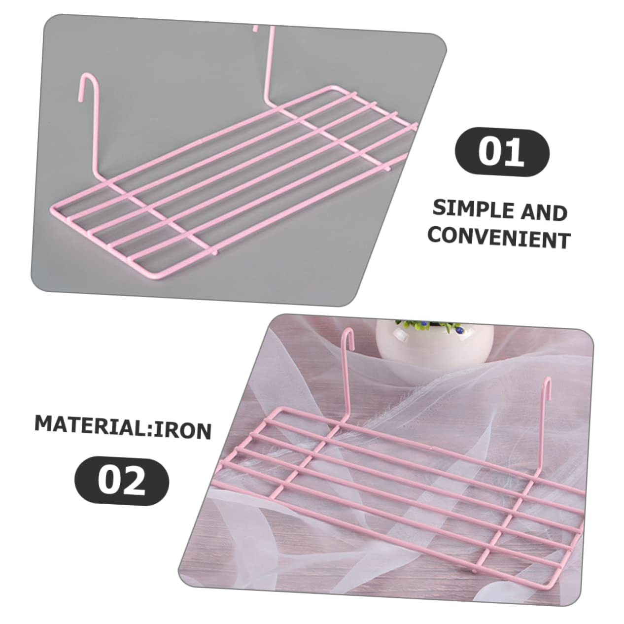 TOYANDONA Soporte de Hierro para Pájaros Plataforma Colgante para Jaulas Estante Espacioso y Resistente para Periquitos Instalación Rejillas o Paredes
