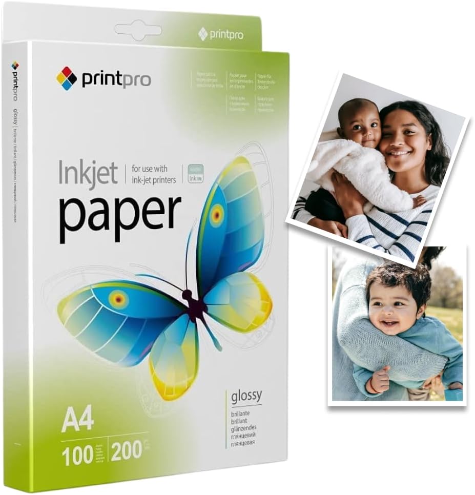 Amaprint 100 feuilles Papier Photo A4 brillant 180g/m² pour Imprimante — free download