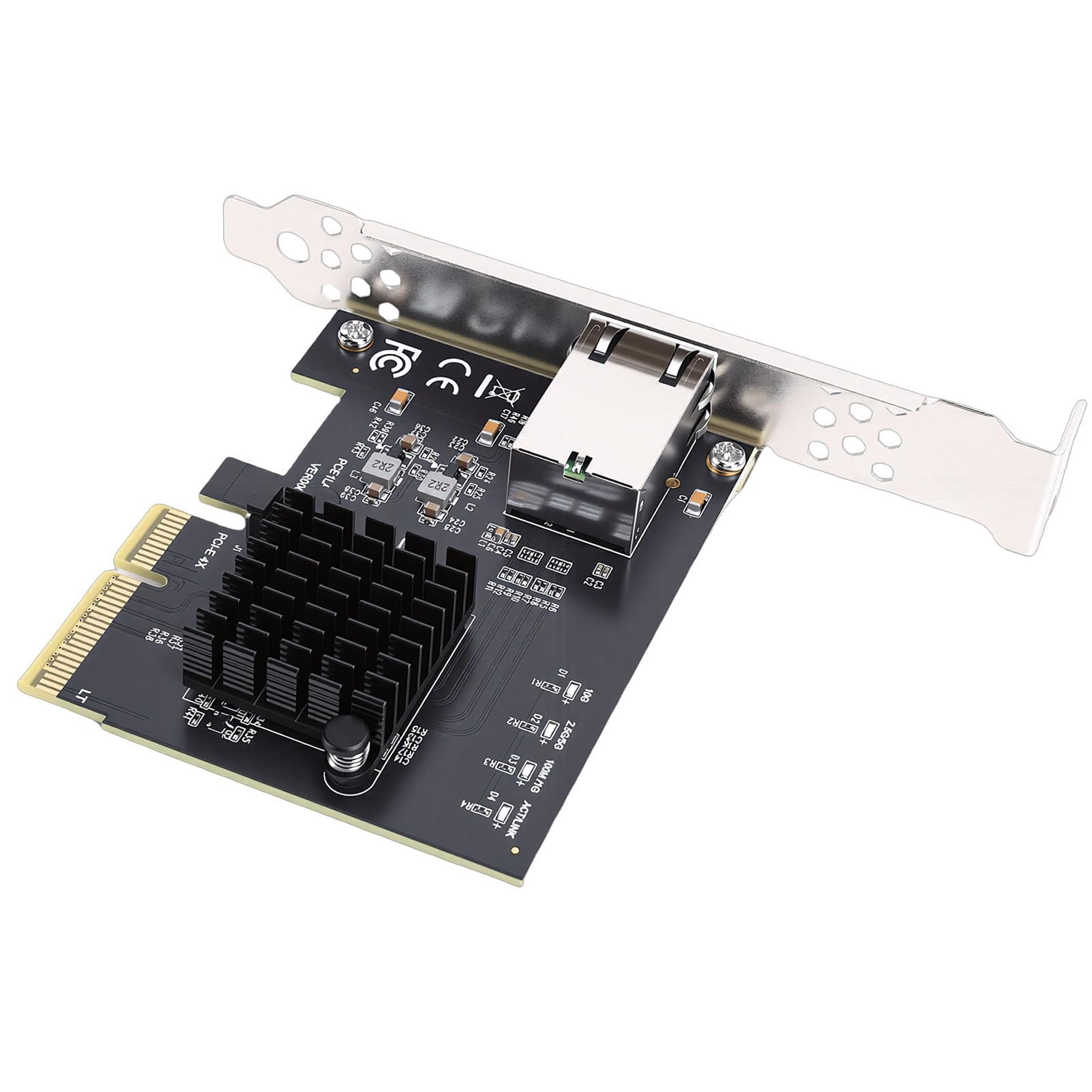 Luqeeg Scheda di Rete Gigabit PCIe 4X, Adattatore Ethernet da 10 Gbps, Scheda di Rete Server con Chip Realtek RTL8127AT, Ideale per, Desktop, Server, PC, NAS e Data Center