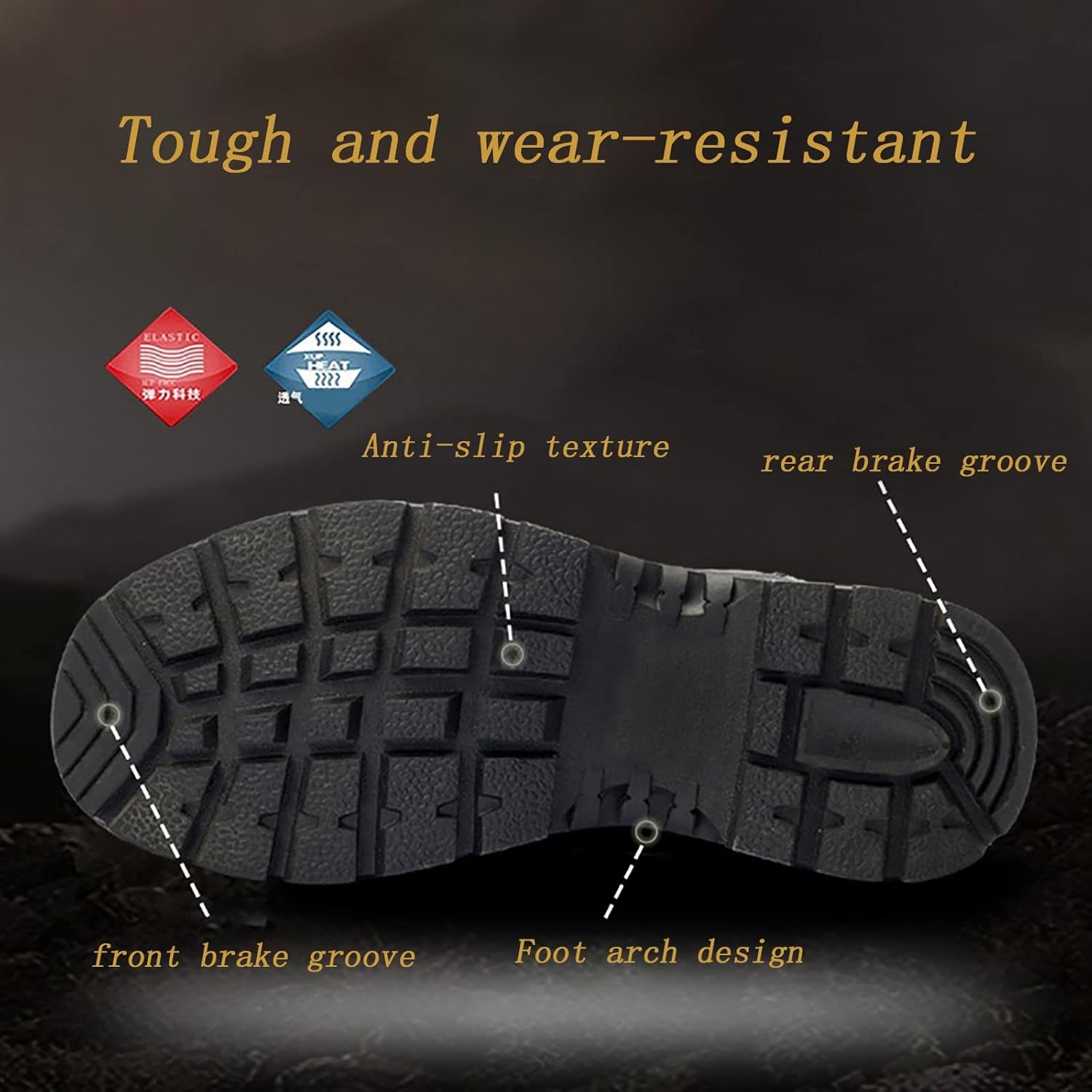 CLSQLXYJZC Men's Military and Tactical Boots for Men, Comfort Durable Rubber Sole Military Desert Boots, Outdoor Lightweight Lace-up Waterproof Breathable Hiking Shoes
