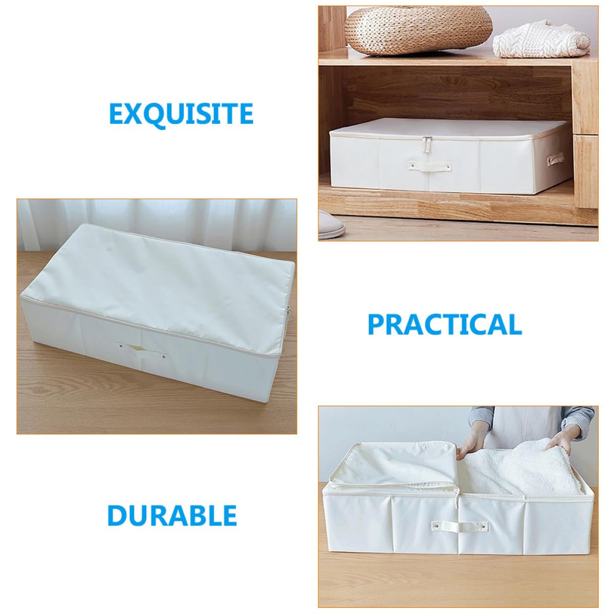 Organizzatore Sotto Letto per Vestiti e Piumoni Oxford e Pp, Borsa Portaoggetti Pieghevole, Salvaspazio e Facile da Trasportare per Armadio e Sotto Letto