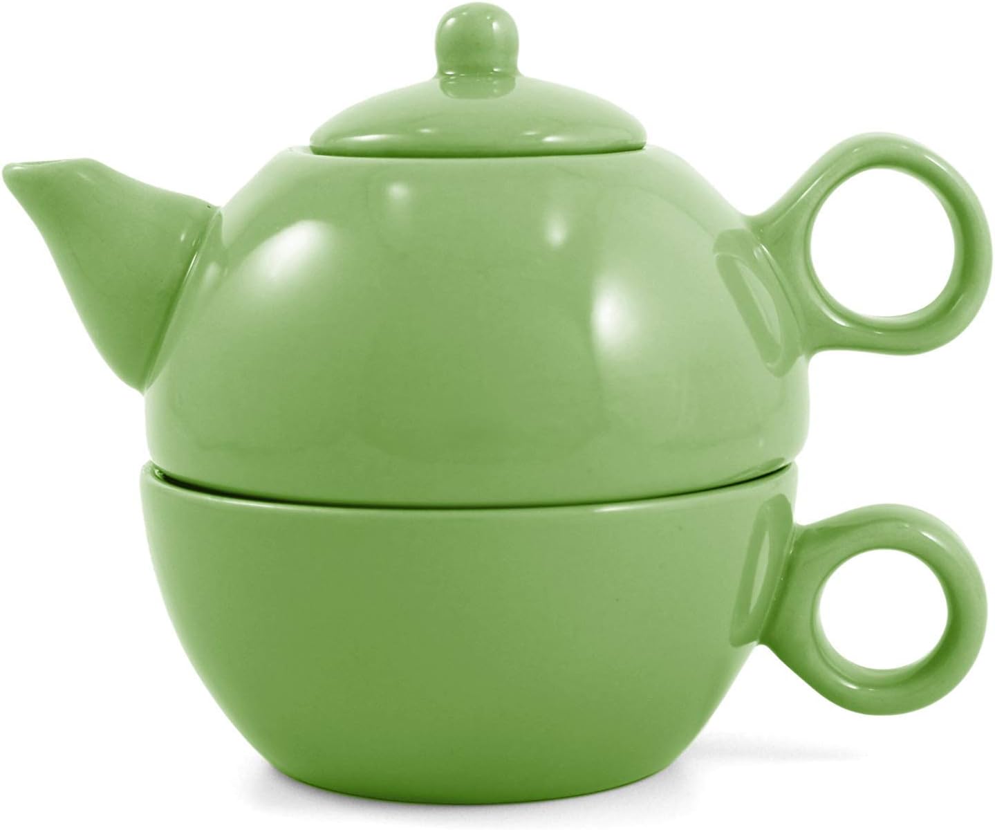 Lime Green Tea For One Teapot & One Cup Tea for Me Pot