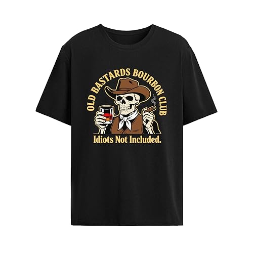 Old Bastards Bourbon Club Tee Shirts Men Graphic