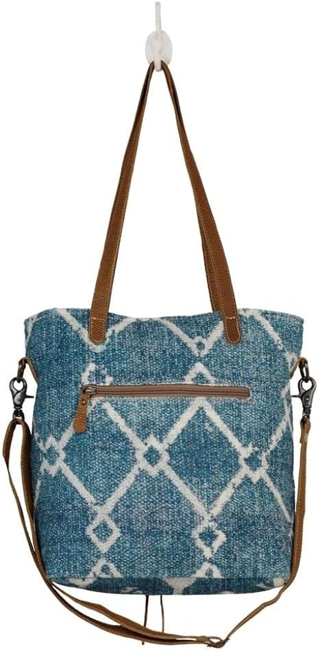 Myra Bag Beguile Shoulder Bag Upcycled Canvas, Rug & Leather S-2643 - Image 5