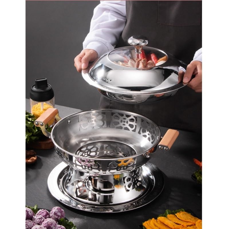 Scaldavivande for Buffet Tondo in Acciaio Inox