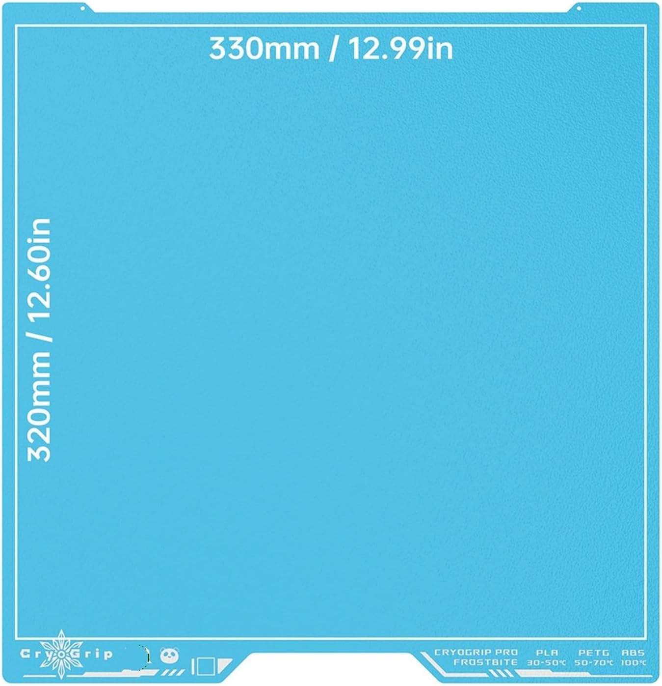 Build Plate CryoGrip Pro Glacier Sheet Spring Steel,Compatible with Bambu Lab H2D/H2S/H2C 3D Printer Parts(Frostbite-H2C,1 PC)