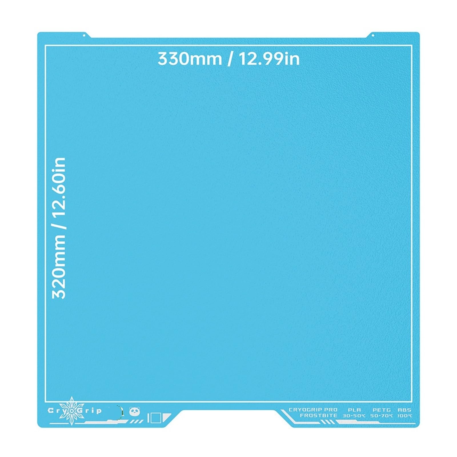 Build Plate CryoGrip Pro Glacier Sheet Spring Steel,Compatible with Bambu Lab H2D/H2S/H2C 3D Printer Parts(Frostbite-H2C,1 PC)