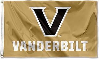College Flags & Banners Co. Vanderbilt Commodores Gold Logo Large Grommet Banner Flag